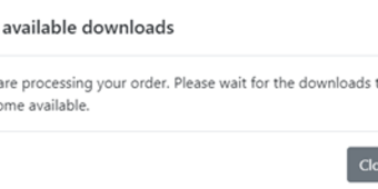 Bulk Download Web Application Product Available Message