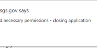 Bulk Download Web Application Permissions Message