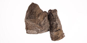  Isolated USGS mineral specimen featuring calcite and fluorite.