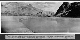 View upstream of Colorado River near Parashant Canyon (River Mile 201), 1923