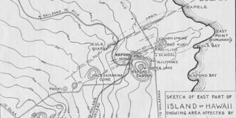 Area Affected by Earthquakes at Kapoho, Hawai‘i, in April, 1924...