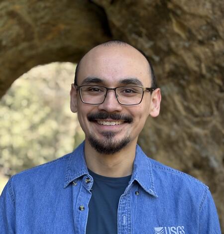 Jeremy Diaz in a blue USGS shirt