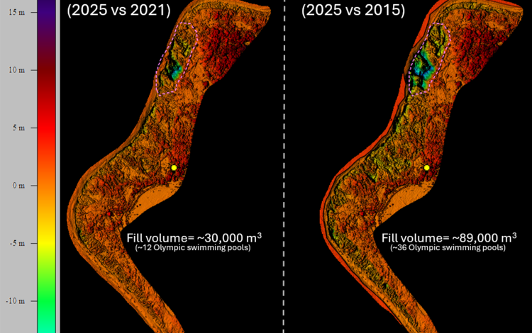 maps showing 4-year change vs. 10-year change