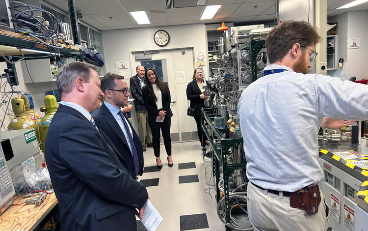 Geoscience Australia senior leaders visiting USGS Groundwater Age Dating Laboratory