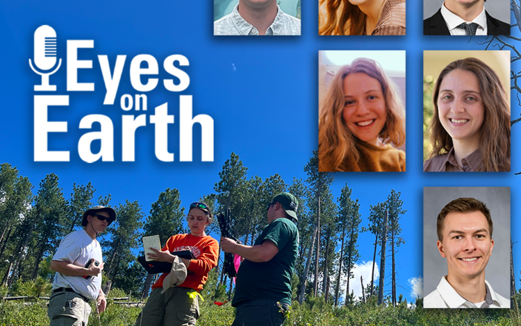 Thumbnail image for Eyes on Earth Episode 122 – EROS Interns, 2024, showing six interns