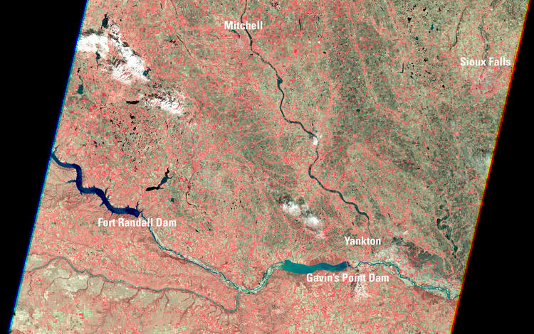 Landsat 7 First Light Image, April 1999
