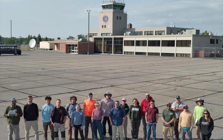 group photo taken outside