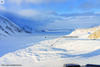 Snow avalanches in the valley on the east side of McArthur Peak.