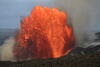 Color photograph of lava fountain