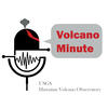 Color logo for a podcast about volcanic activity