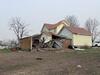 Tornado damage - collapsed residential garage