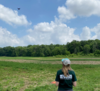 USGS pilot flying a small uncrewed aircraft system (sUAS)