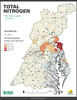 Chesapeake Bay Nontidal Network: 2019-2023 Total Nitrogen Average 5-year Per-Acre Load