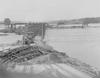 Kansas City 1903 Flood, Railroad bridge and track flooded out.