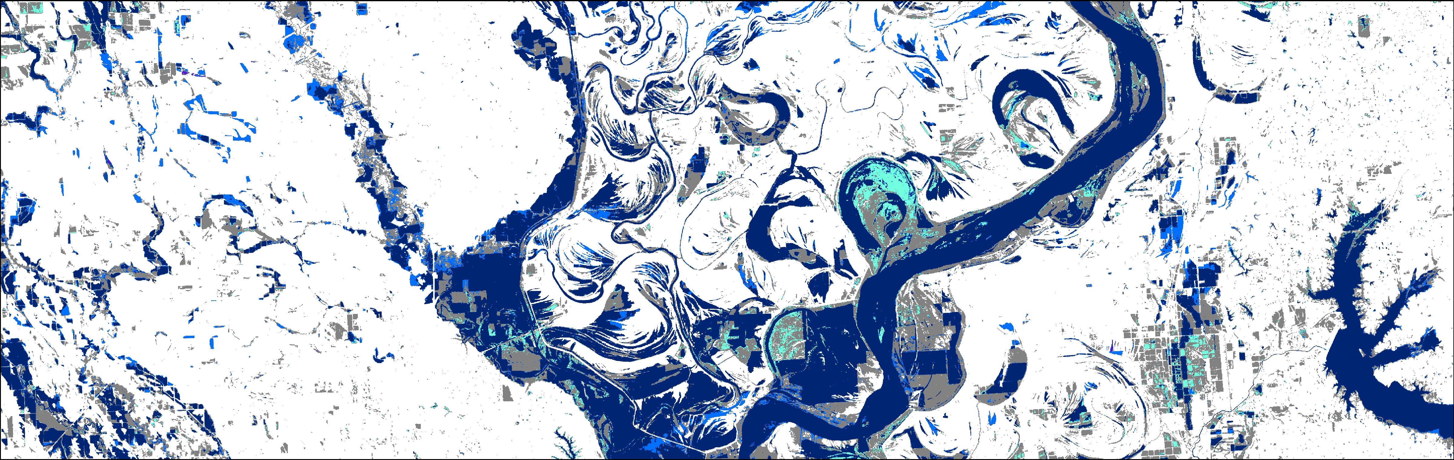 Graphic of Landsat Level-3 Dynamic Surface Water Extent product