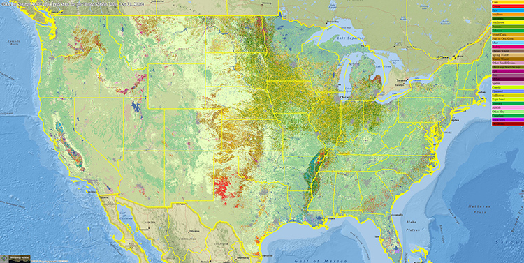 Geospatial Data Analysis Corporation (GDA Corp.) in-season crop type map for the United States