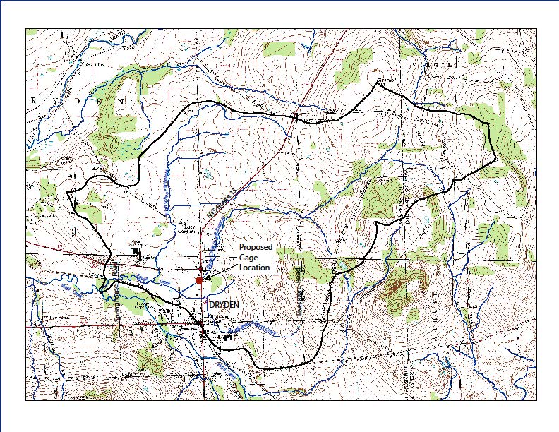 Egypt Creek Basinlocation of proposed streamgage, Dryden, New York U