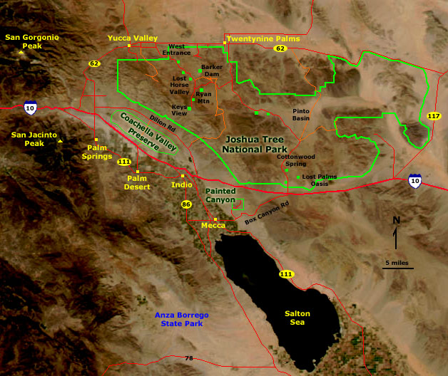 Joshua Tree National Park Map U S Geological Survey
